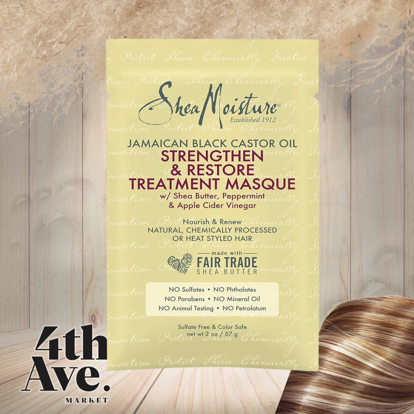 SheaMoisture Jamaican Black Castor Oil Strengthen & Grow Treatment Masque, 2 oz