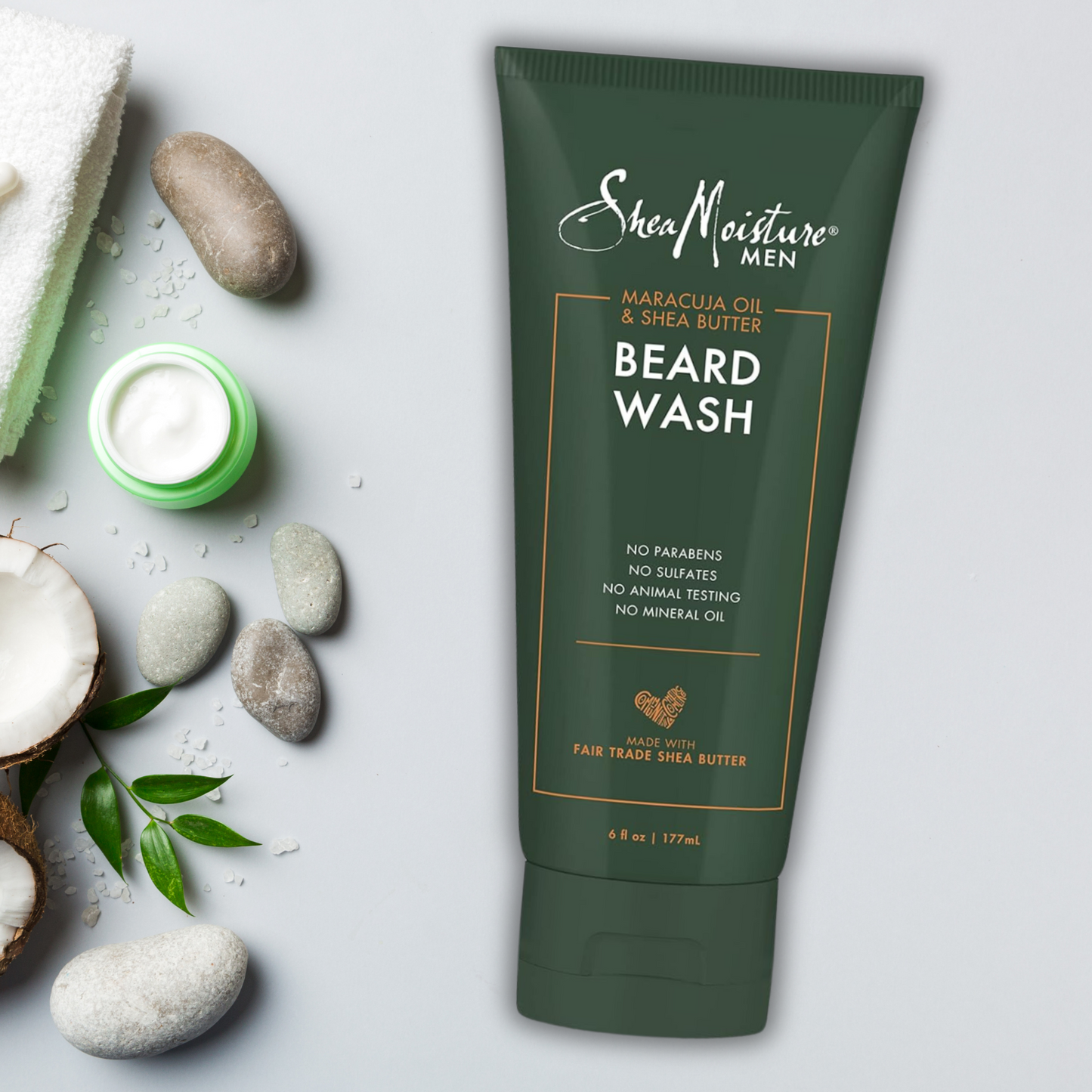 SheaMoisture Beard Wash with Maracuja Oil & Shea Butter, 6 oz