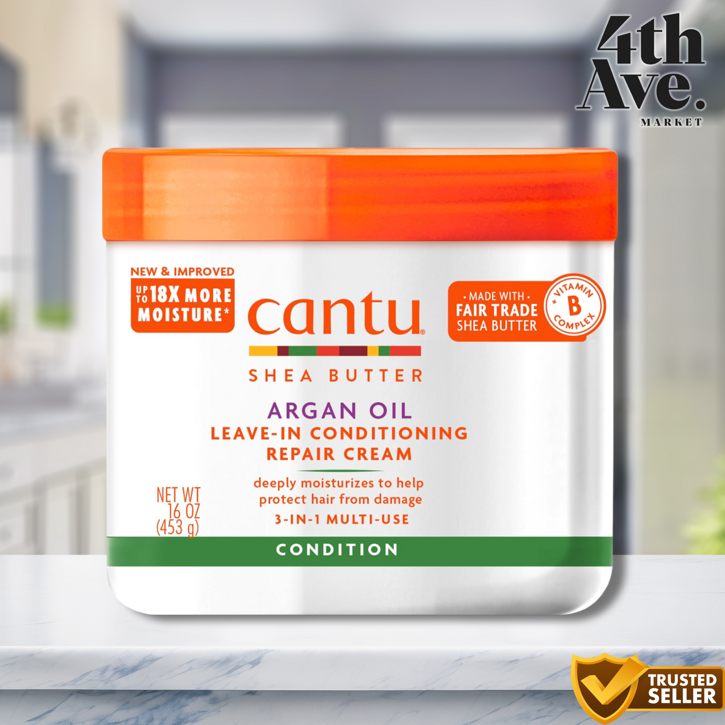 Cantu Leave-In Conditioning Repair Cream with Argan Oil, 16 oz