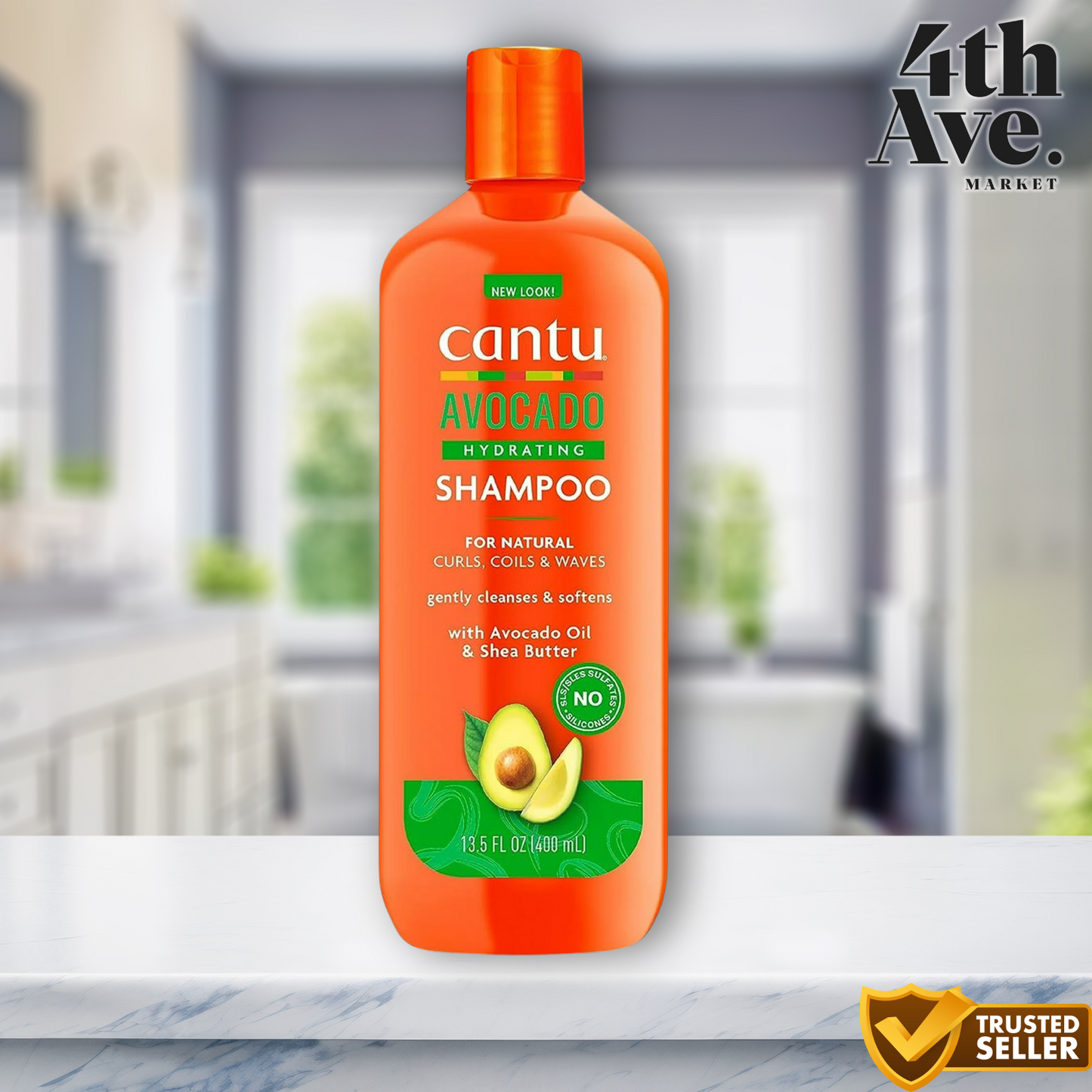 Cantu Avocado Hydrating Shampoo, Sulfate-Free, 13.5 oz