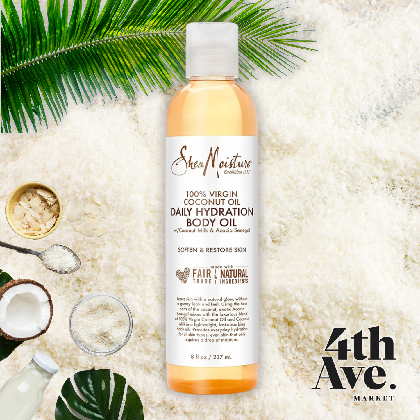 SheaMoisture Daily Hydration Body Oil with Virgin Coconut Oil – 8 oz