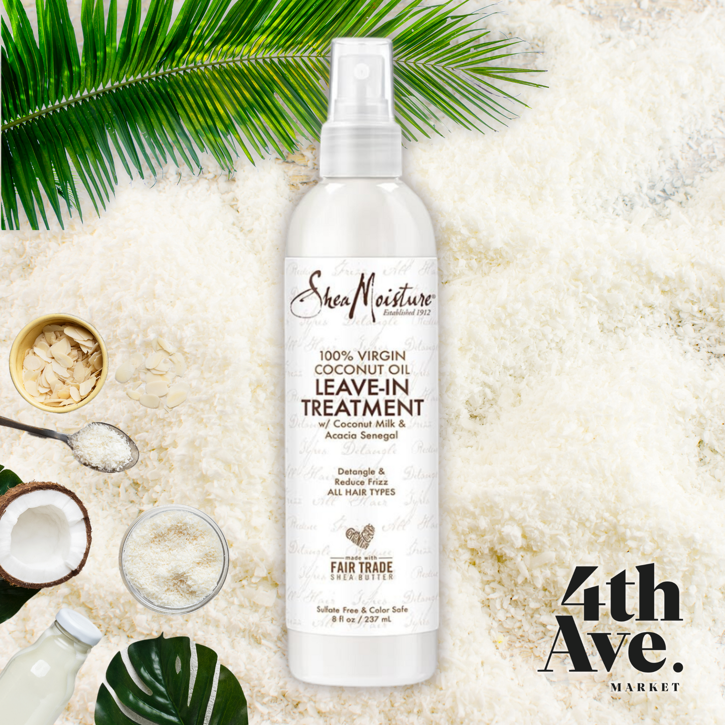 SheaMoisture 100% Virgin Coconut Oil Leave-In Treatment – 8 oz