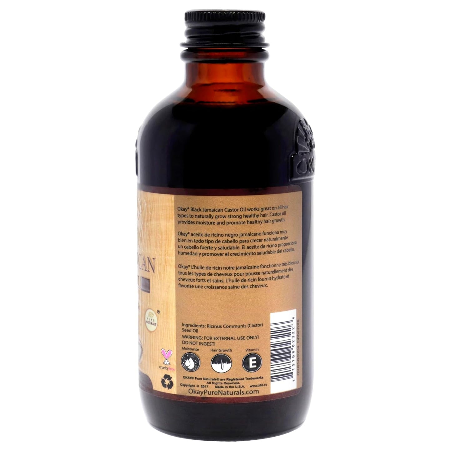 OKAY Pure Naturals Dark Black Jamaican Castor Oil