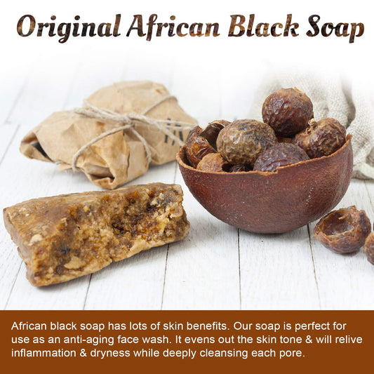 It's Pure Natural African Black Soap Extra Rich Shea Butter 5 oz