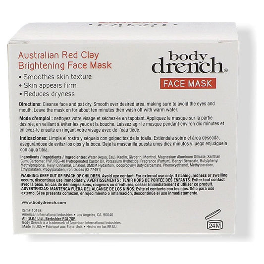 Body Drench Nourish Australian Red Clay Brightening Face Mask, 4 Oz