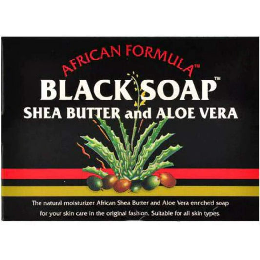 Madina African Black Soap Shea Butter And Aloe Vera, 3.5 Oz