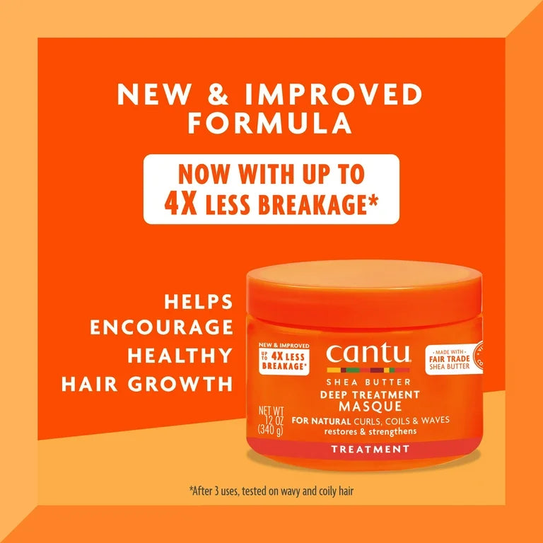 Cantu Deep Treatment Masque with Shea Butter for Natural Hair, 12 oz