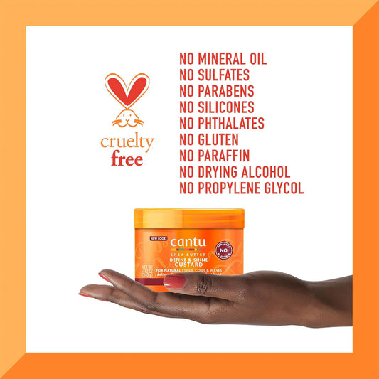 Cantu Define & Shine Custard with Shea Butter for Natural Hair, 12 oz