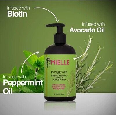 Mielle Organics Rosemary Mint Strengthening Leave-In Conditioner, 12 oz