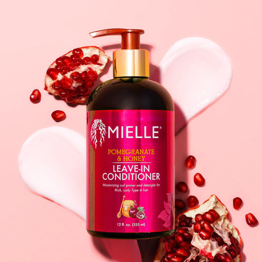 Mielle Pomegranate & Honey Leave-In Conditioner, Moisturizing Detangler for Type 4 Hair, 12 oz