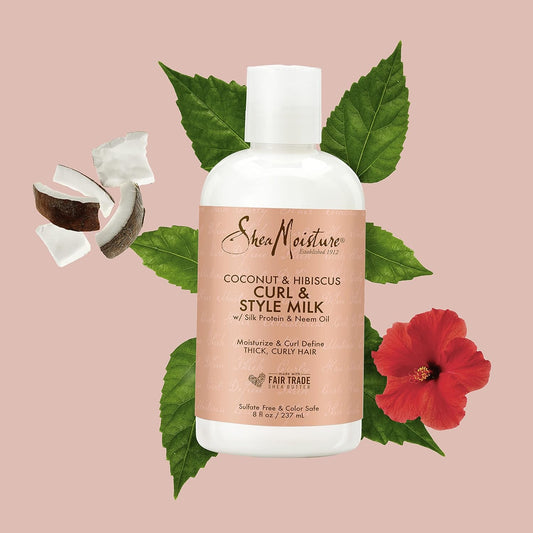SheaMoisture Curl & Style Milk – Coconut & Hibiscus, 8 fl oz