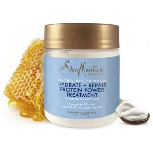SheaMoisture Manuka Honey & Yogurt Hydrate + Repair Protein Power Treatment, 8 oz