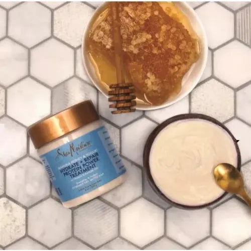 SheaMoisture Manuka Honey & Yogurt Hydrate + Repair Protein Power Treatment, 8 oz