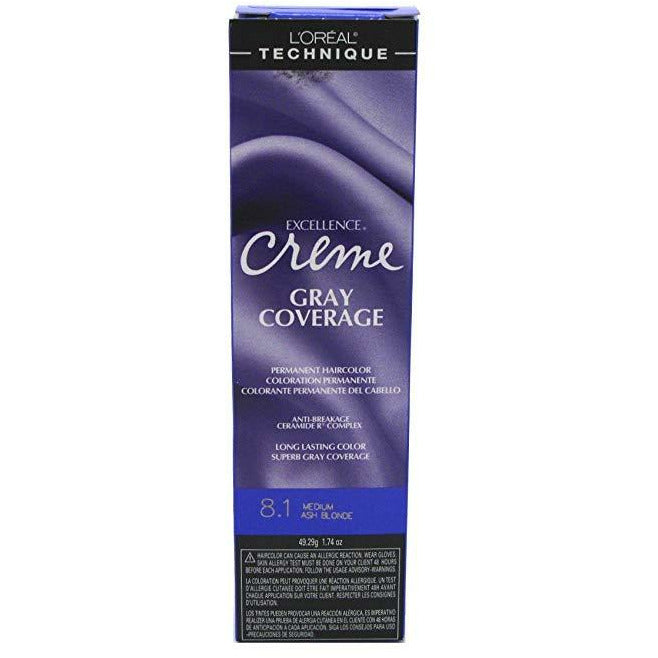 Loreal Excellence Creme Permanent Hair Color 8.1 Medium Ash Blonde