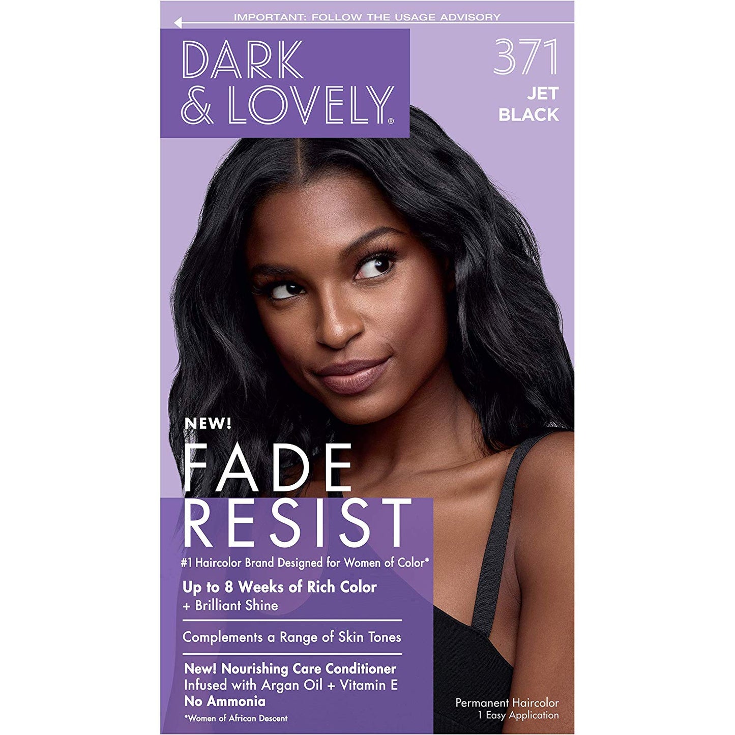 Dark And Lovely Color New #371 Jet Black