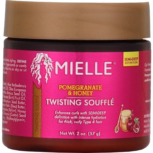 Mielle Organics Pomegranate & Honey Twisting Soufflé, 2 oz – Curl Defining & Hydrating Cream for Thick, Curly Hair