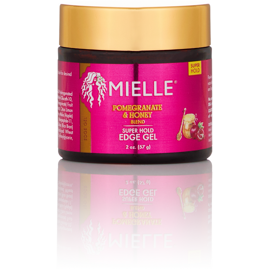 Mielle Pomegranate & Honey Super Hold Edge Gel, 2 oz – Maximum Hold for Type 4 Hair
