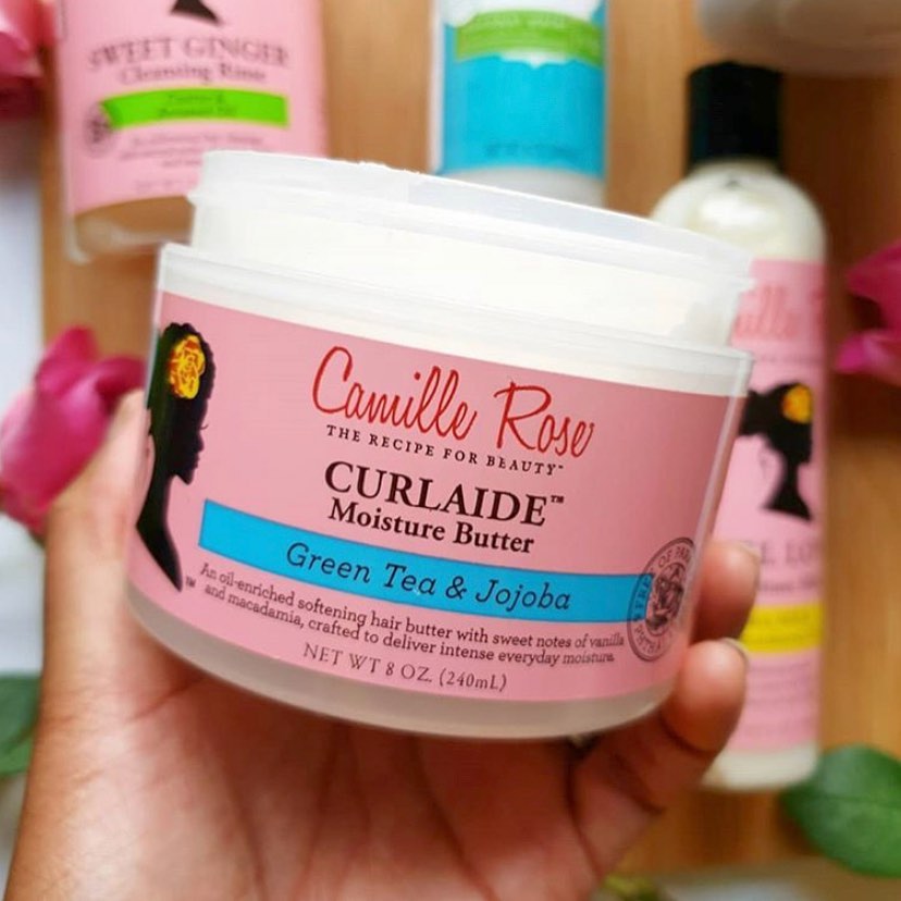 Camille Rose Curlaide Moisture Butter, with Green Tea and Jojoba Oil for Intense Hydration and Smoothing, 8 oz