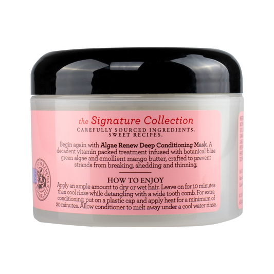 Camille Rose Algae Renew Deep Conditioning Hair Mask with Blue Green Algae, Mango Butter & Peppermint, for Strengthening & Moisturizing, 8 oz