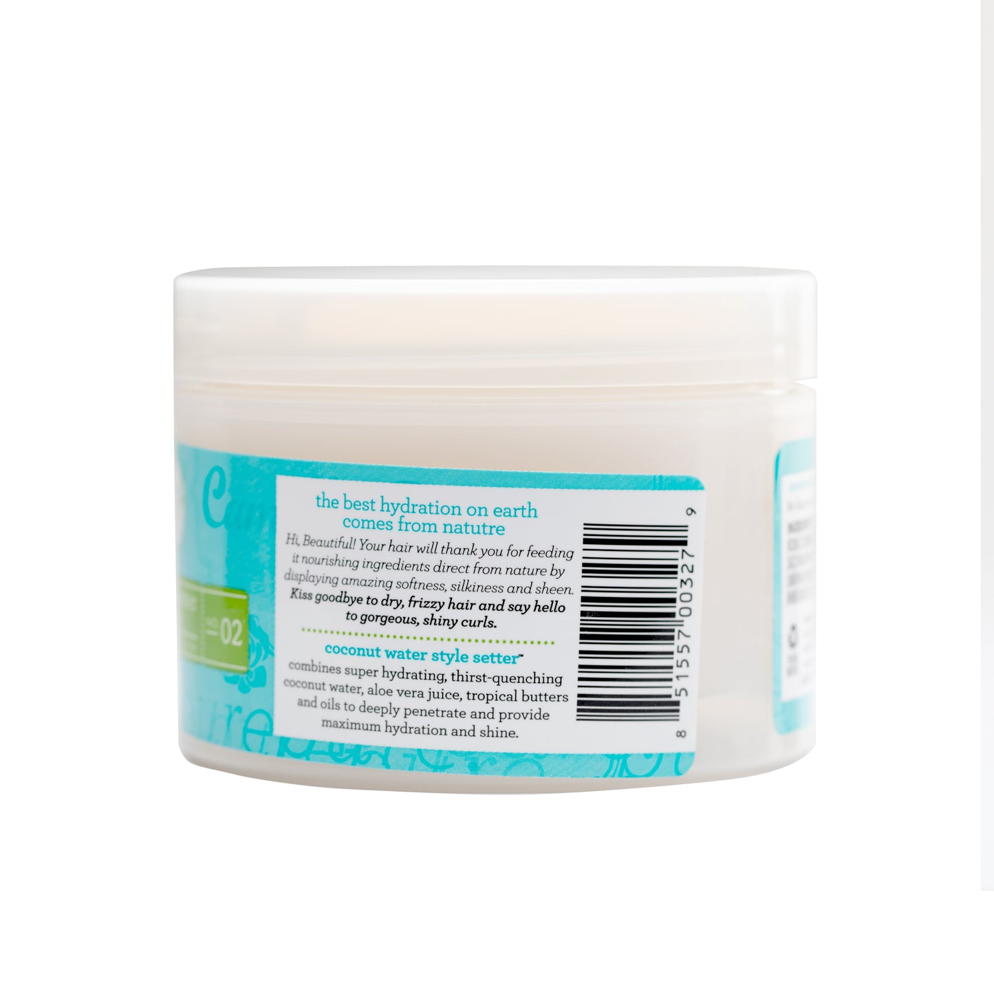 Camille Rose Coconut Water Style Setter Hydrating Hair Creme Gel for Curly Hair Types, 8 oz