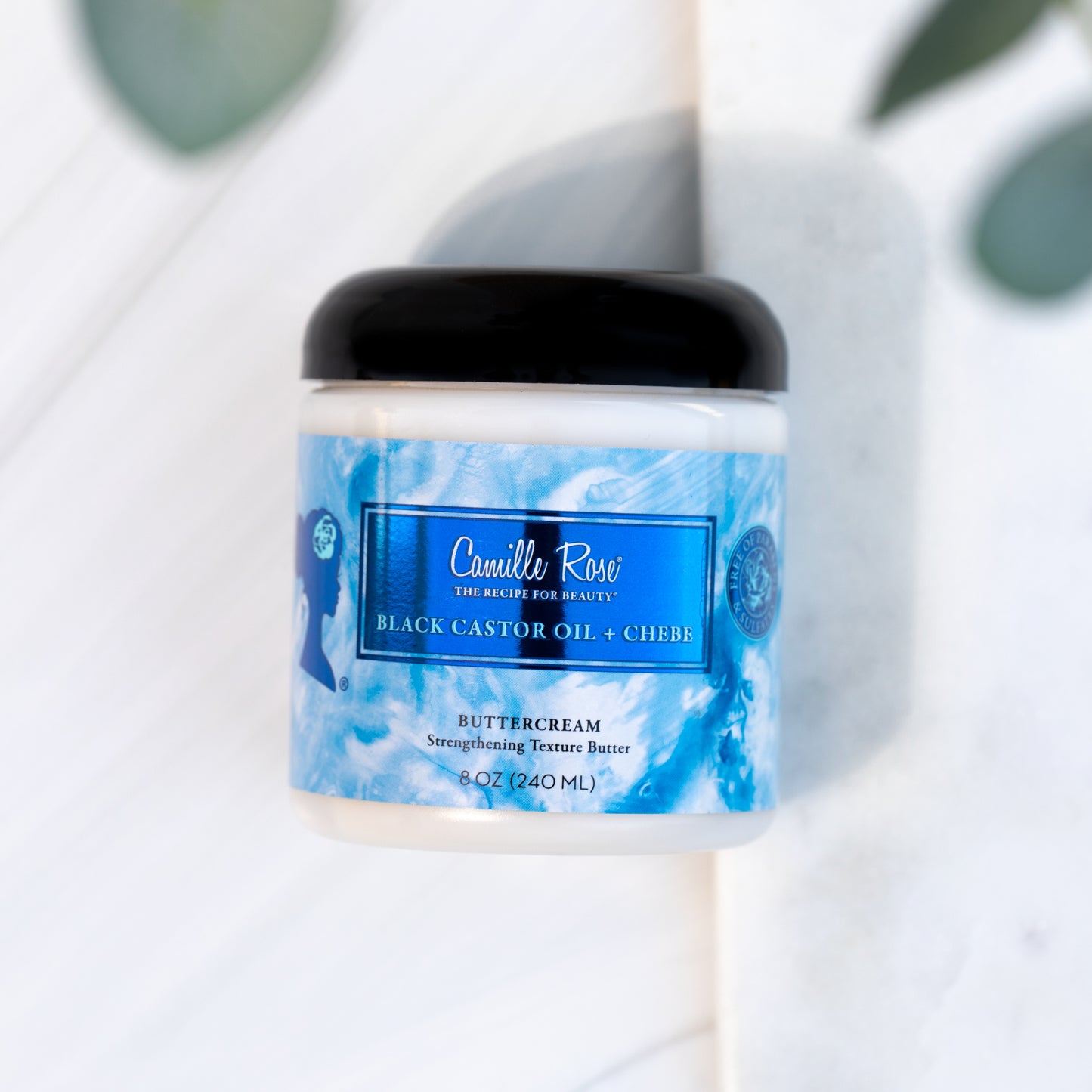 Camille Rose Black Castor Oil + Chebe Butter Cream, 8 oz (240 ml)