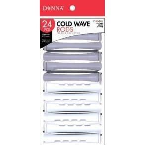 Donna Cold Wave Rods Long Grey/White