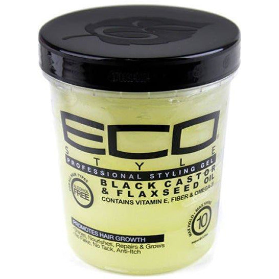 Eco Styler Black Castor & Flaxseed Oil Gel 32 Oz