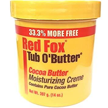 Red Fox Tub O' Butter Cocoa, Moisturizing Cream - 14 Oz