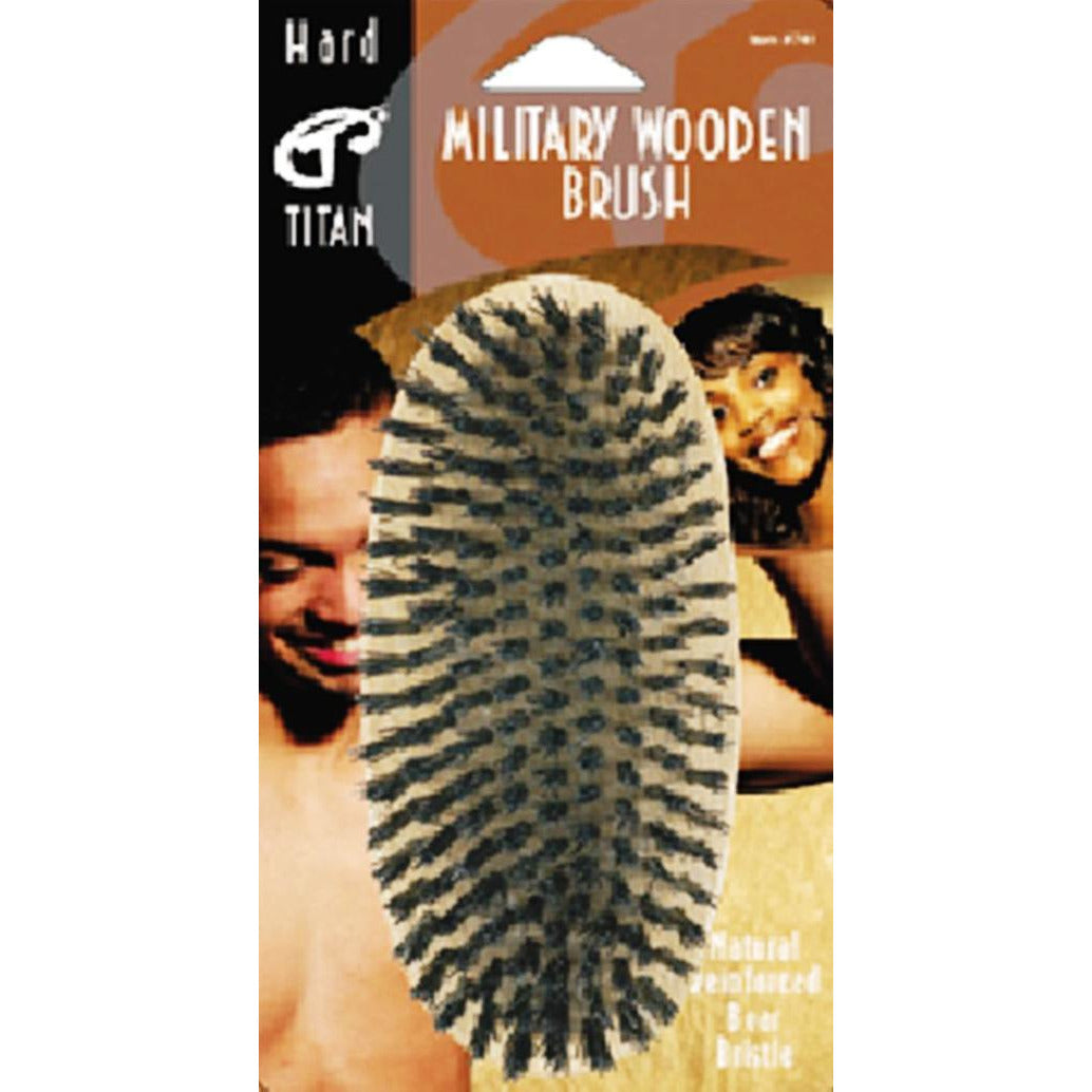 Titan Military Brush Hard Natural Bristles
