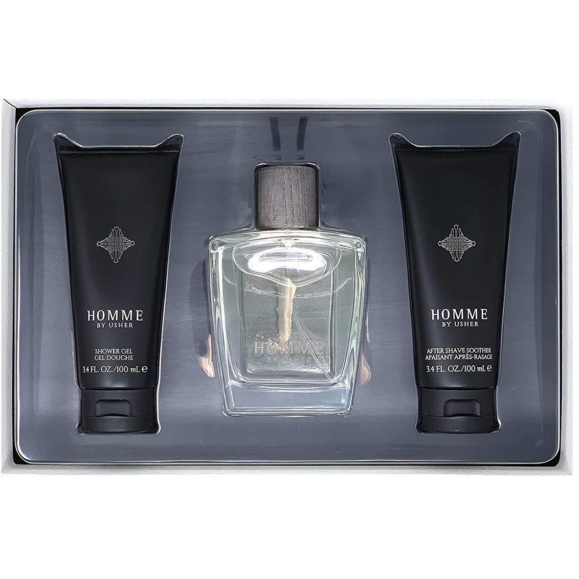 USHER HOMME 3pc Men's Fragrance Gift Set (3.4 EDT/S, 3.4 Shower Gel, 3.4 After Shave Soother)