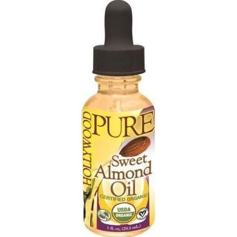 Hollywood Beauty Organic Oil, Pure Sweet Almond, 1 Ounce (3-Pieces)