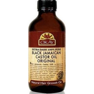 OKAY Extra Dark 100% Natural Black Jamaican Castor Oil – 4 oz