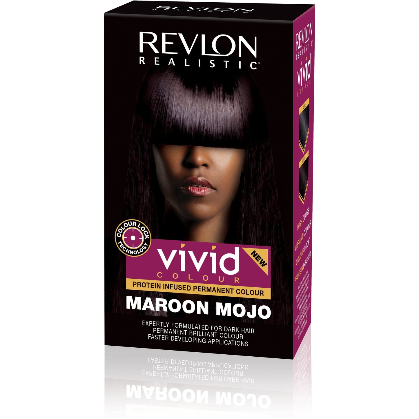 Revlon Realistic Vivid Colour Protein Infused Permanent Color Hair Maroon Mojo 3.7 Oz