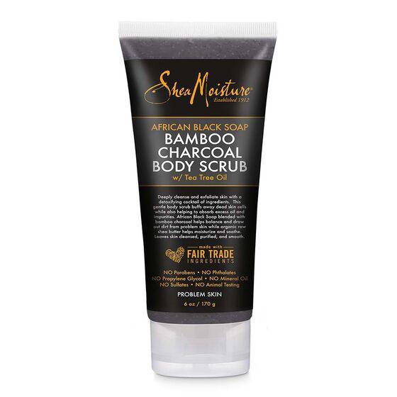 SheaMoisture African Black Soap Bamboo Charcoal Body Scrub, 6 oz