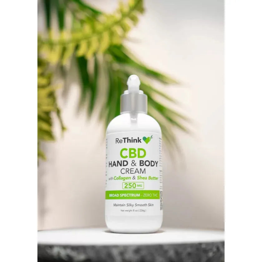 ReThink Hemp CBD Hand & Body Cream w/Collagen and Shea Butter – 250mg