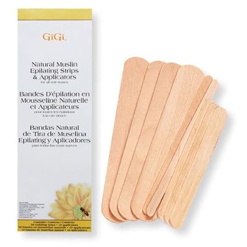 Gigi Natural Muslin And Wax Applicator Spatula Kit