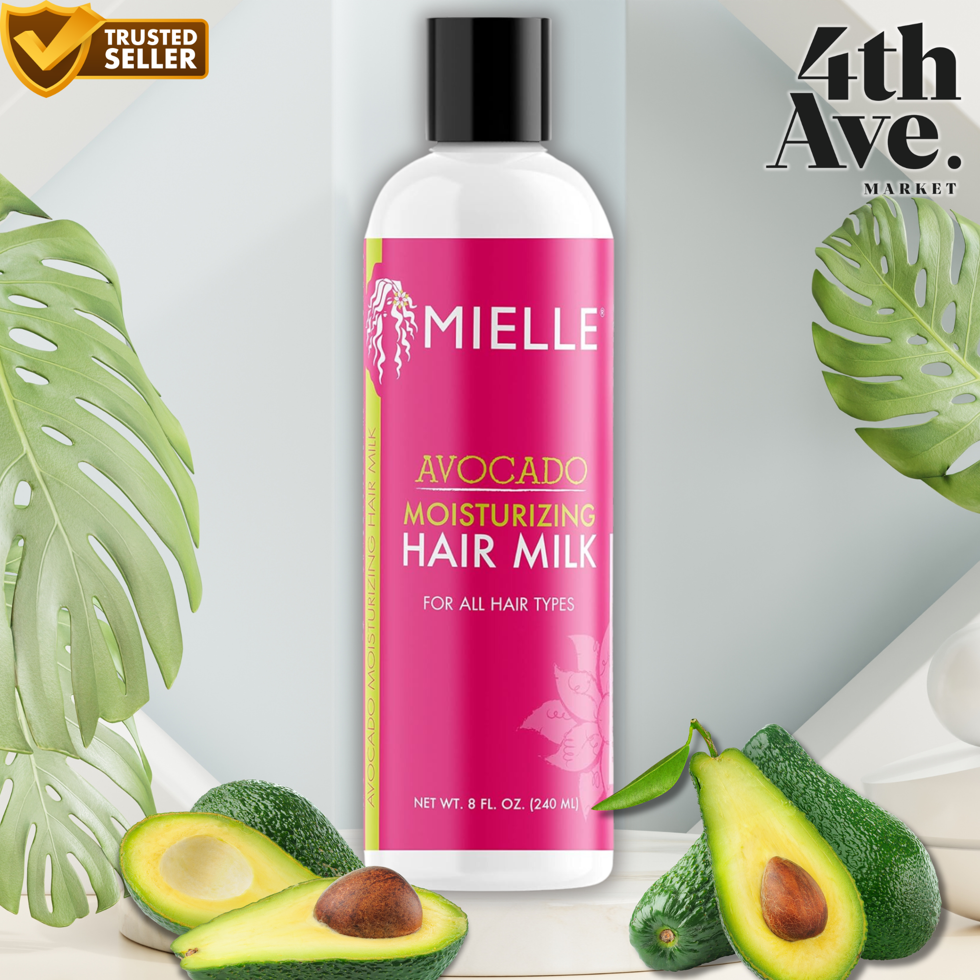 Mielle Avocado Hair Milk, Moisturizing Lotion for Dry Hair, 8 oz