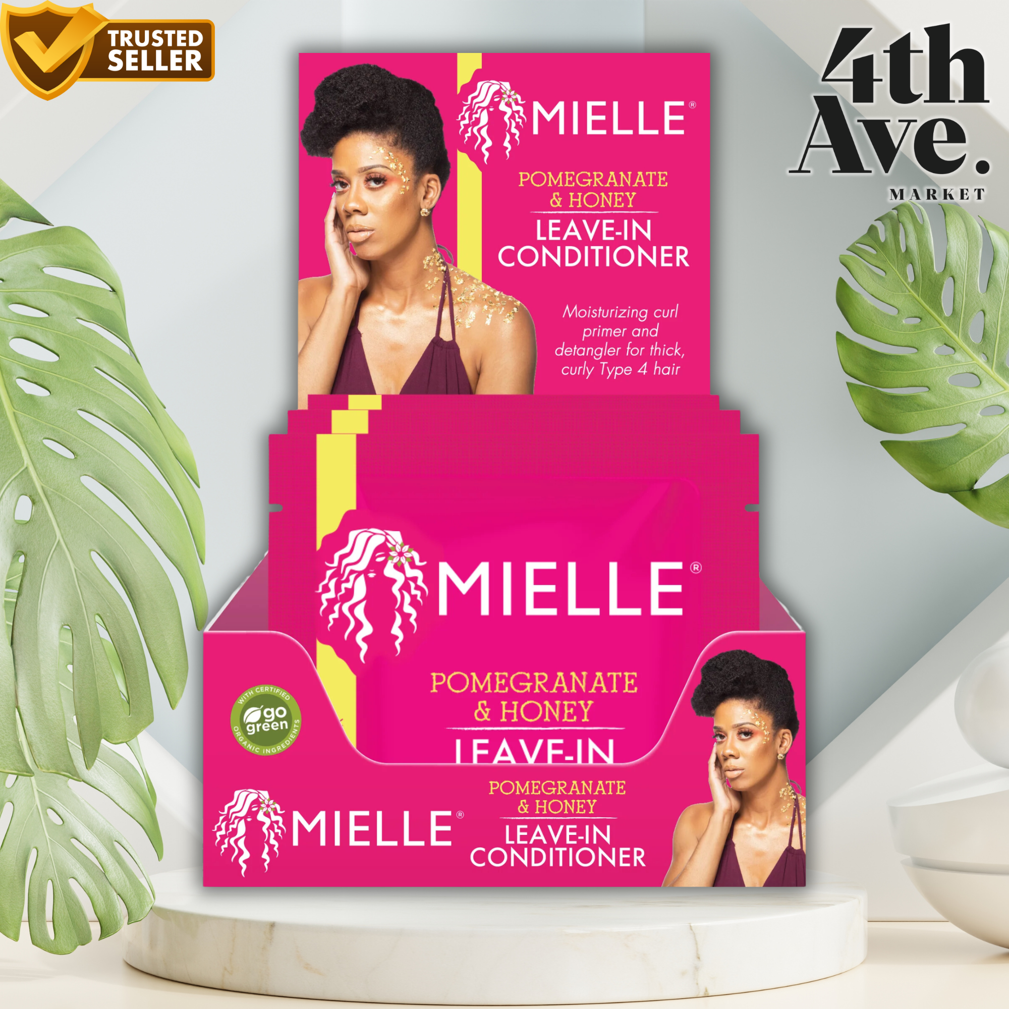 Mielle Organics Leave-in Conditioner, Pomegranate + Honey (Pack of 12)