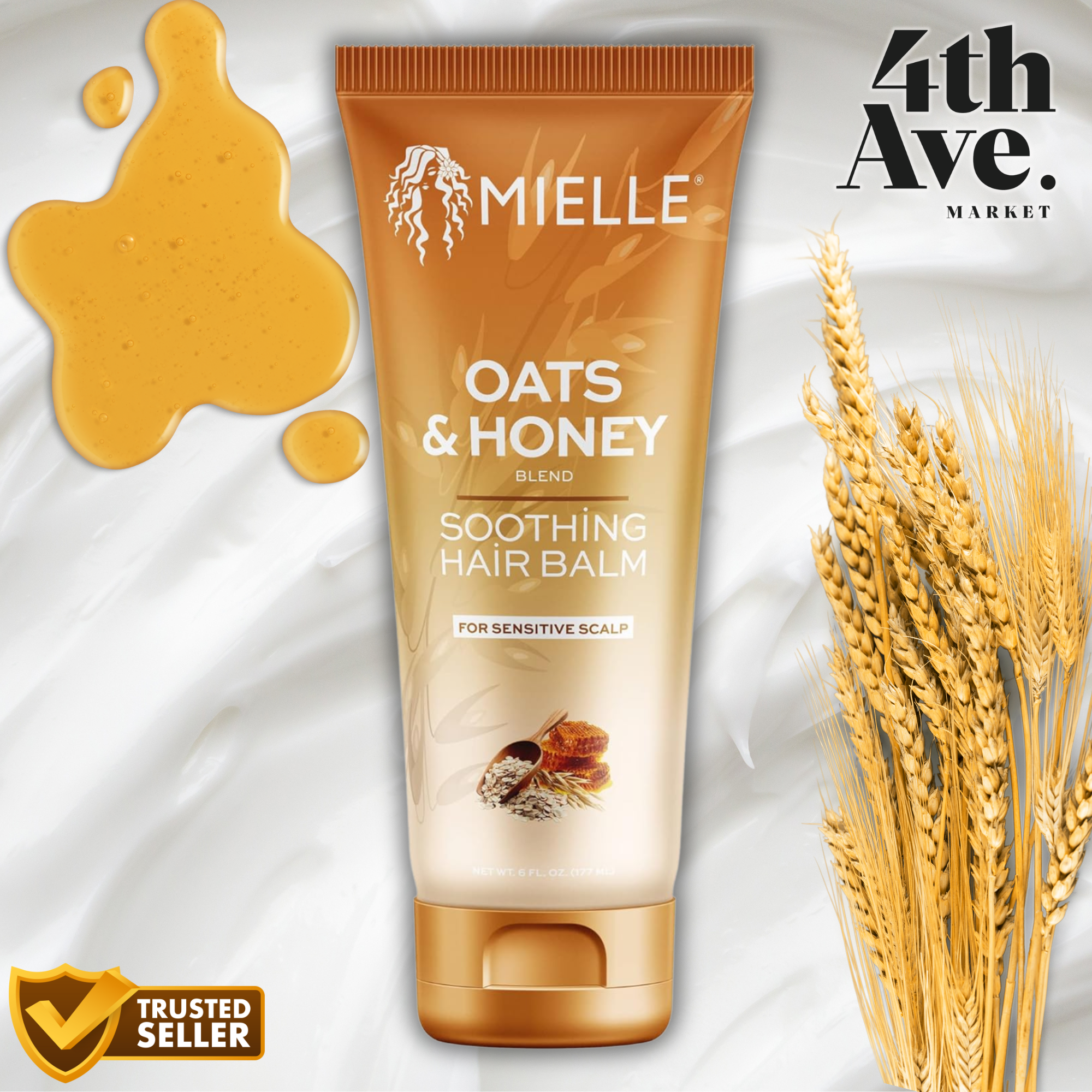 Mielle Organics Oats & Honey Soothing Hair Balm 6 oz.