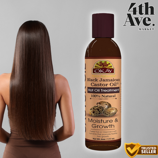 OKAY Hot Oil Treatment – Black Jamaican Castor Oil (6oz / 117ml)
