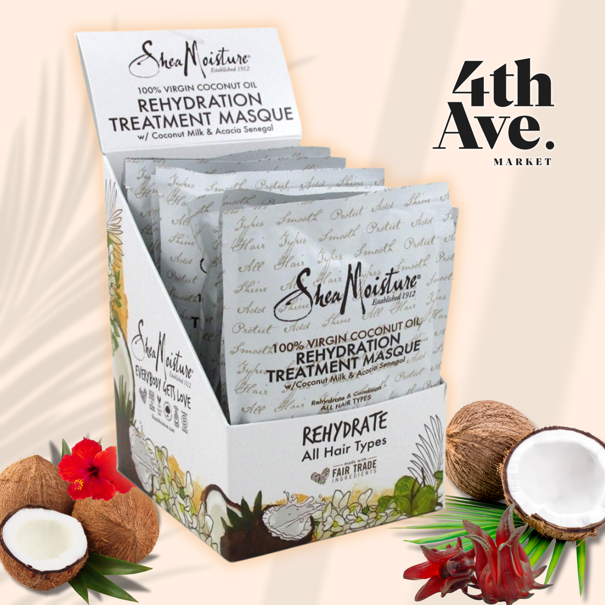 Shea Moisture 100% Virgin Coconut Oil Rehydration Treatment Masque, 2 oz (12 Pack)