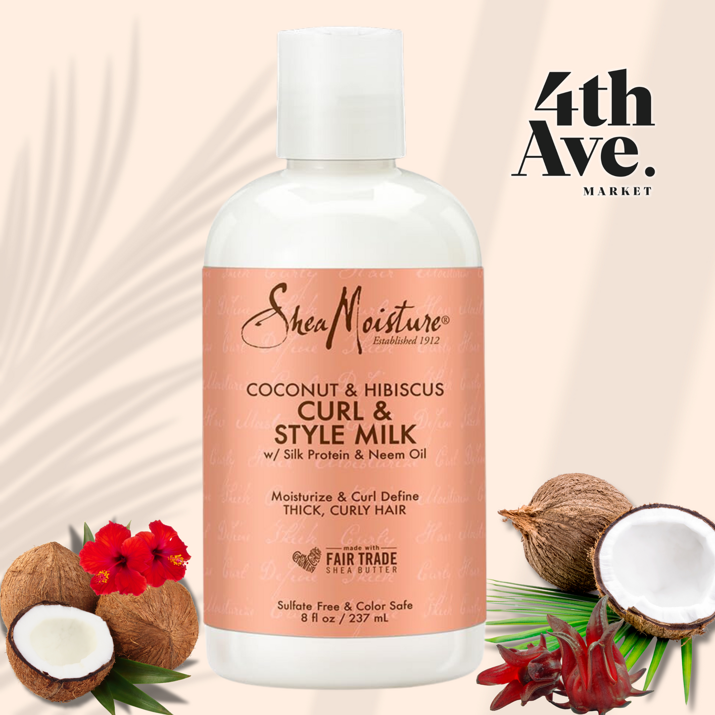 SheaMoisture Curl & Style Milk – Coconut & Hibiscus, 8 fl oz