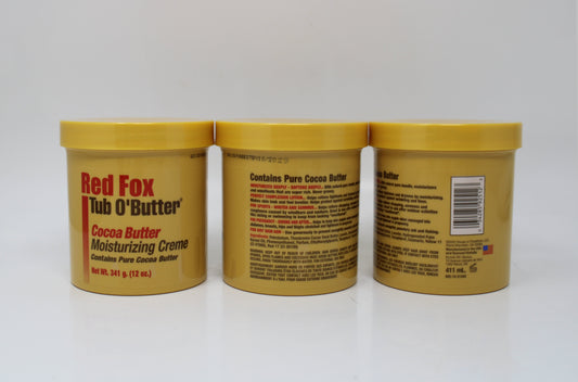 Red Fox Tub O' Butter Cocoa, Moisturizing Cream - 12 Oz