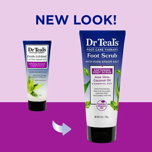 Dr Teal's Exfoliant Foot Scrub Epsom Salt, 6 oz.