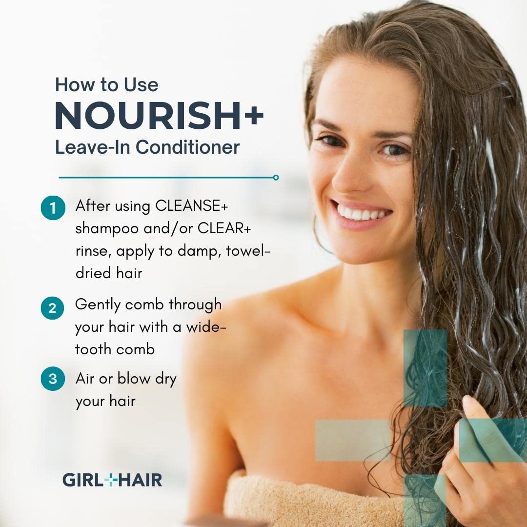 Girl+Hair Natural Hair Products, Nourish Plus Leave In Conditioner 10.1 Oz