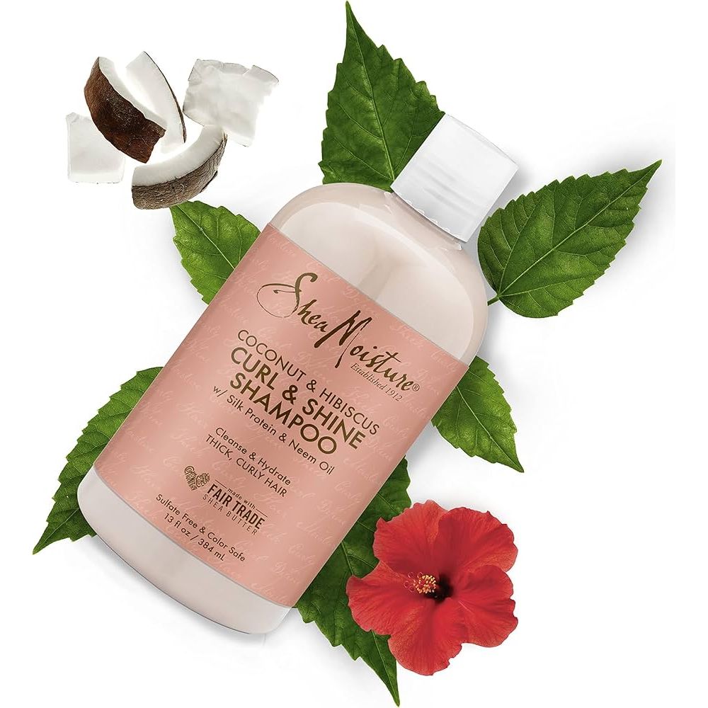SheaMoisture Coconut & Hibiscus Curl & Shine Shampoo – 13 oz