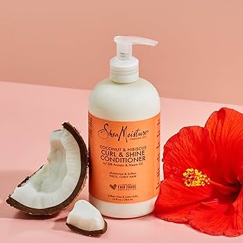 SheaMoisture Curl & Shine Conditioner, Coconut & Hibiscus – 13 fl oz