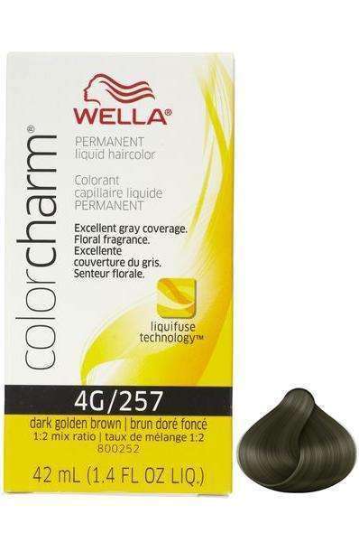 Wella Color Charm 257 Dark Golden Brown Liquid Permanent Hair Color - 1.4 Oz