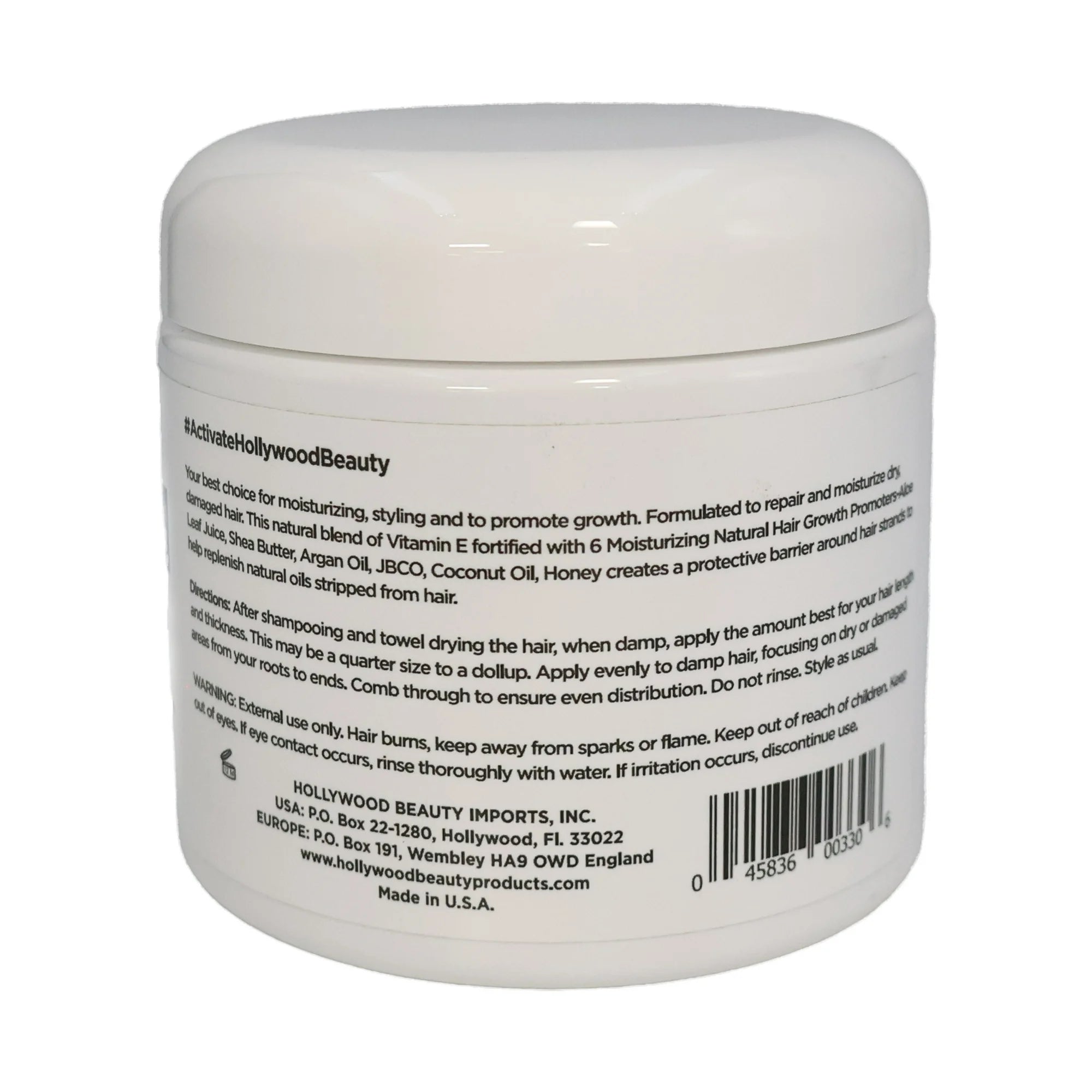 Hollywood Beauty Hair Retention & Growth Leave-In Conditioner with Vitamin E and Natural Moisturizers