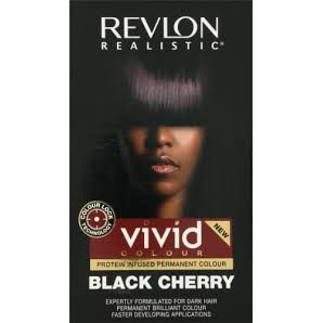 Revlon Realistic Vivid Colour Protein Infused Permanent Hair Color, Black Cherry 3.7 Oz
